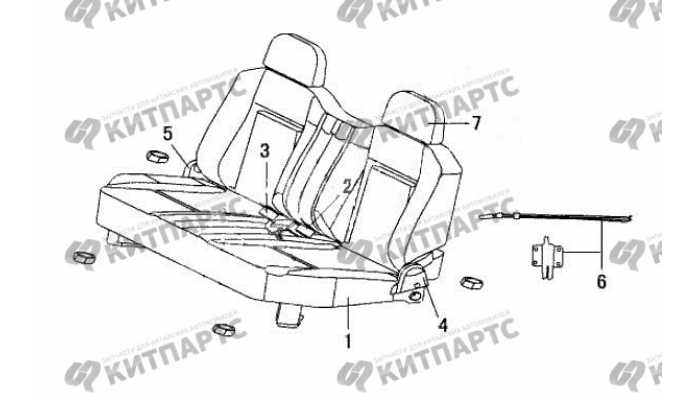 Сидение заднее Great Wall