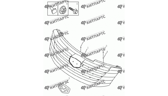 Решетка радиатора (седан) Geely