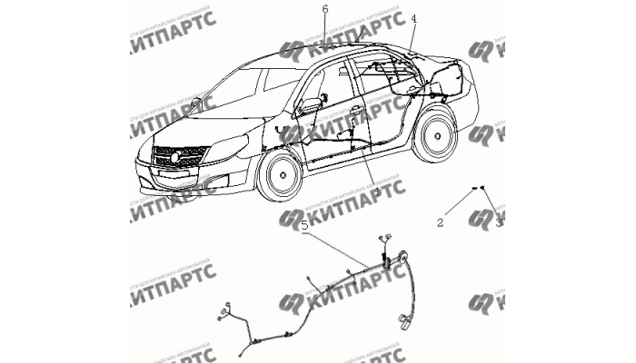 Жгут проводов кузова Geely